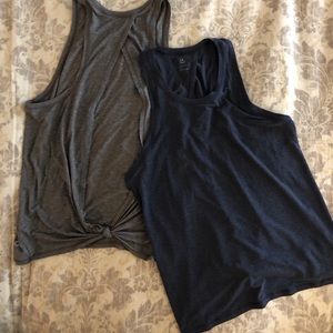 2 tie back Gap work out shirts. Unworn